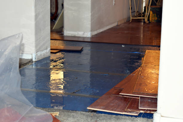 Professional Water Damage Restoration technician working in Corinna, ME
